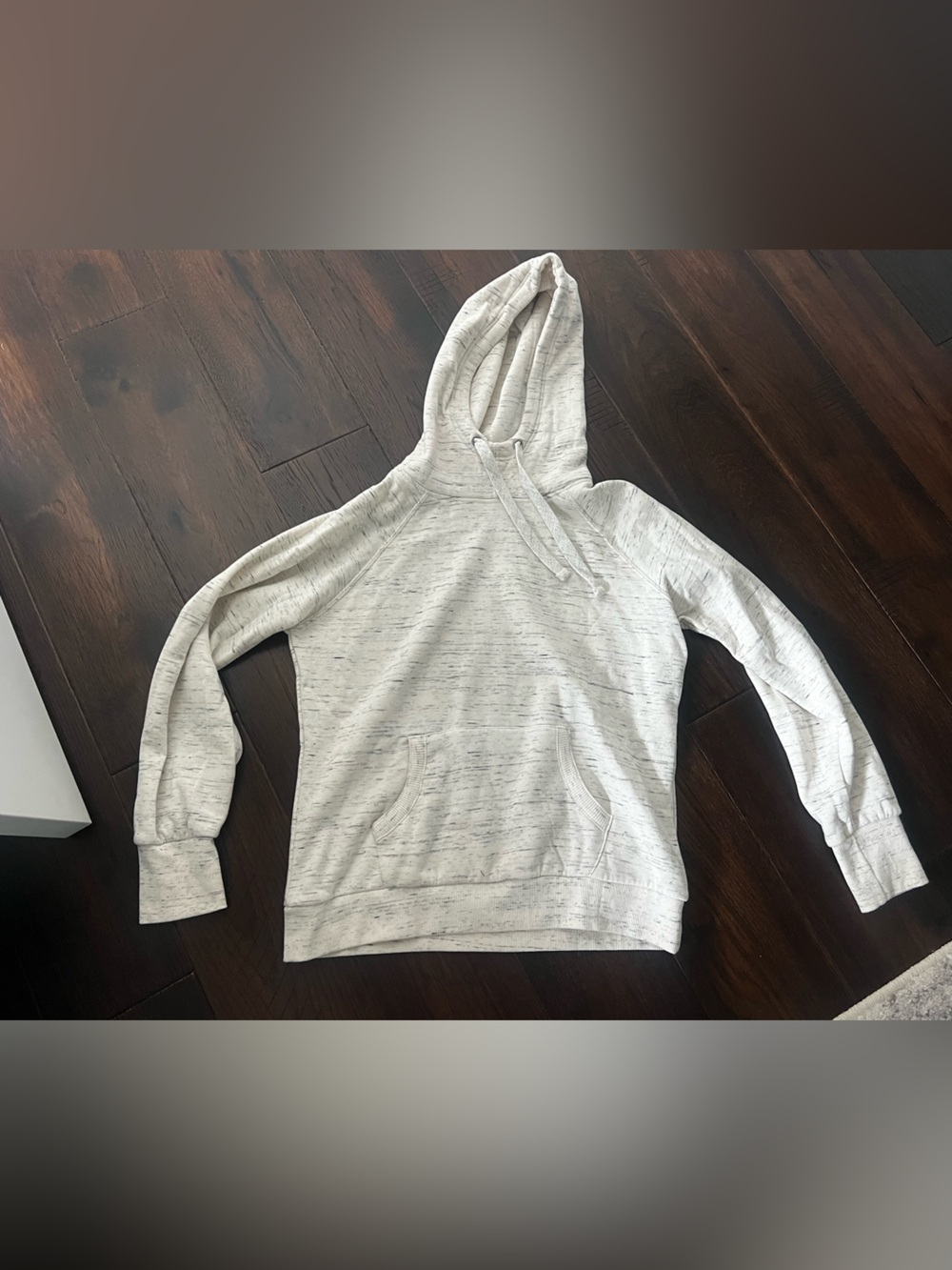 High neck ultra soft fleece marled oatmeal sweatshirt